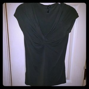 Green dress top knotted center stretch flattering!
